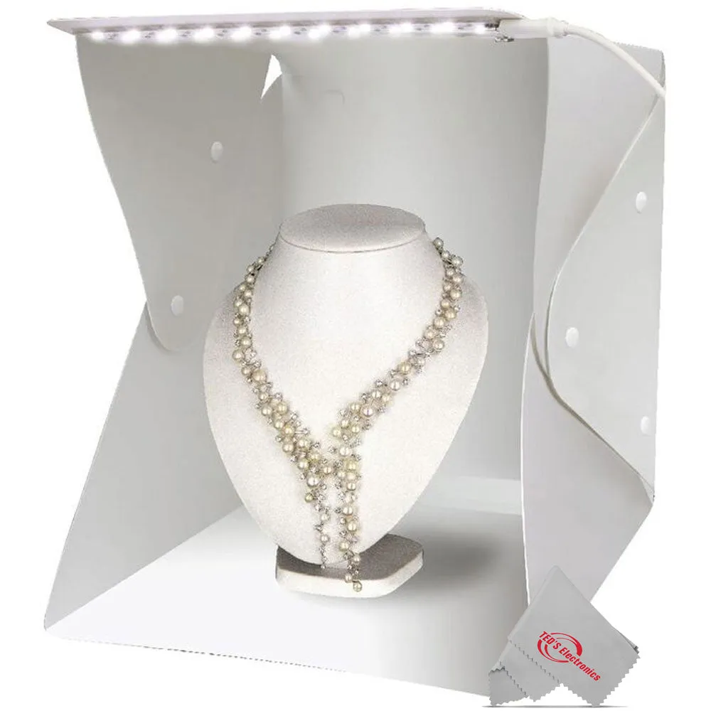 Vivitar LED Video Light Panel with Advanced Acrylic Plate Mini Studio Bundle with Lightbox and Stand