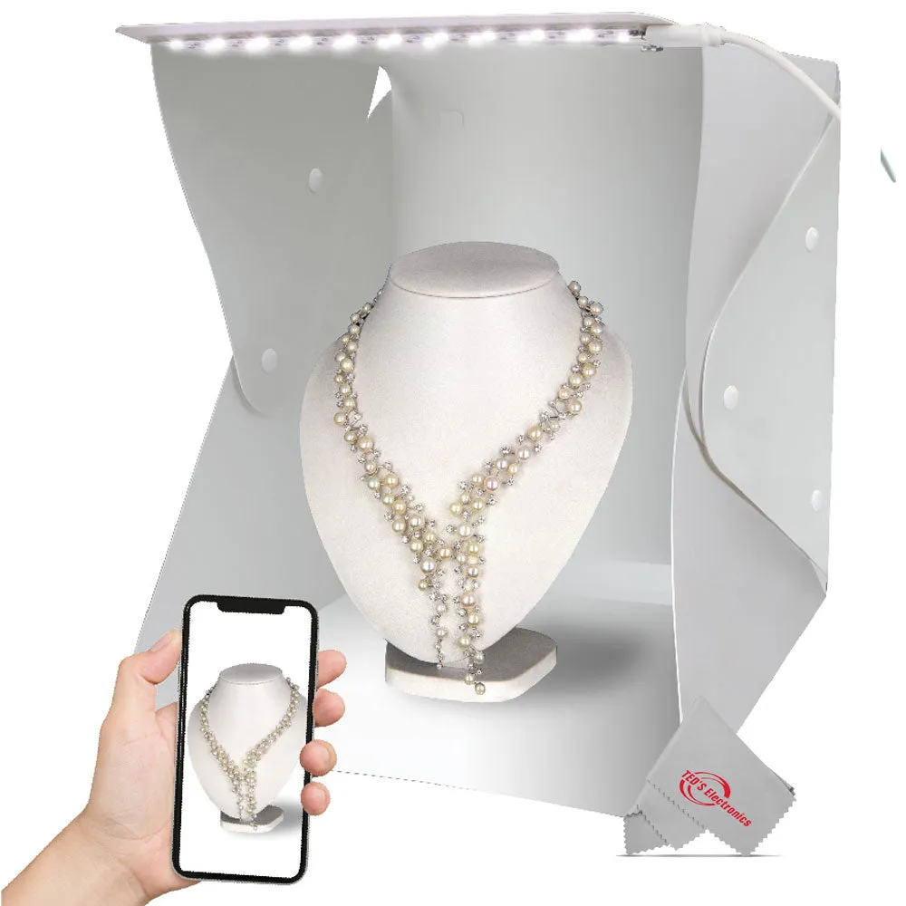 Vivitar LED Video Light Panel with Advanced Acrylic Plate Mini Studio Bundle with Lightbox and Stand