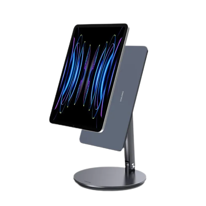 VOKAMO Magnetic iPad Stand 360° Rotating Base Foldable Alloy Tablet Holder Designed For iPad Pro iPad Air