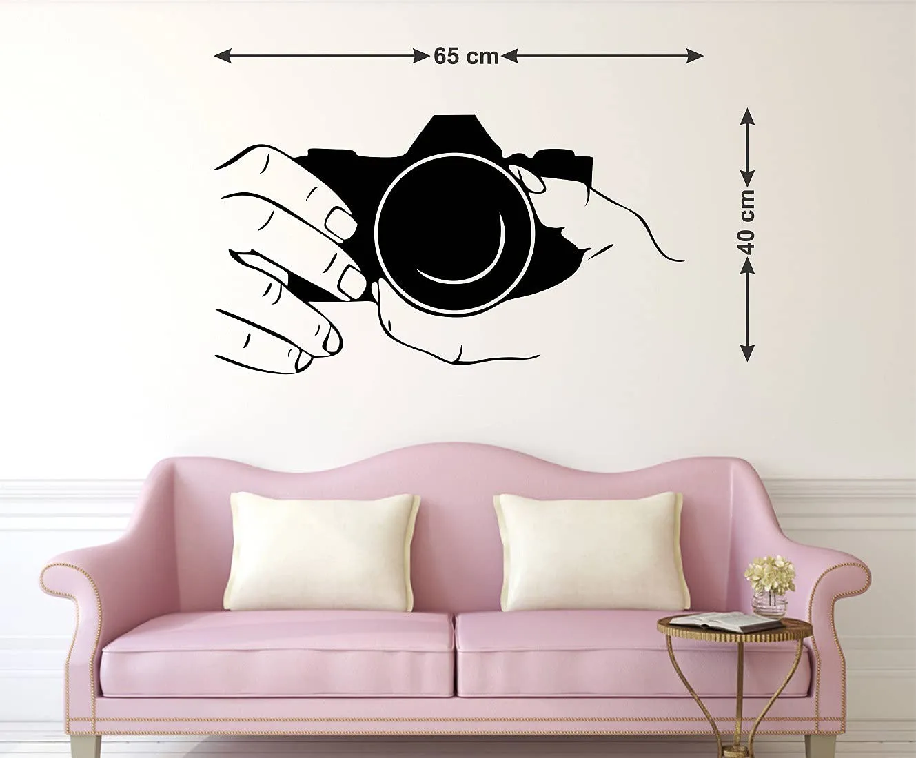 Wallzone Camera Medium Vinyl Wallsticker (40 cm x 65 cm)