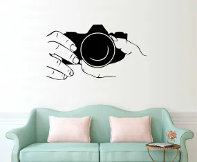 Wallzone Camera Medium Vinyl Wallsticker (40 cm x 65 cm)