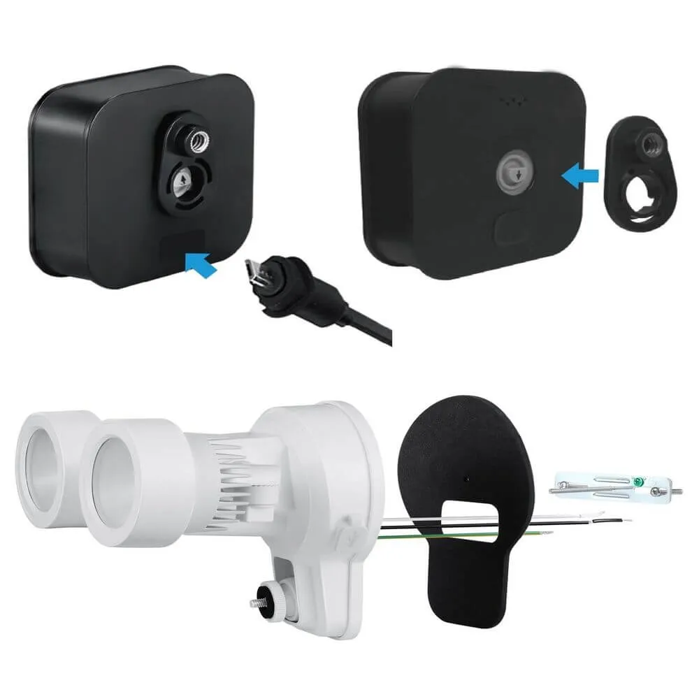 Wasserstein 3-in-1 Floodlight, Charger & Mount for Blink Outdoor / XT2 / XT (White)