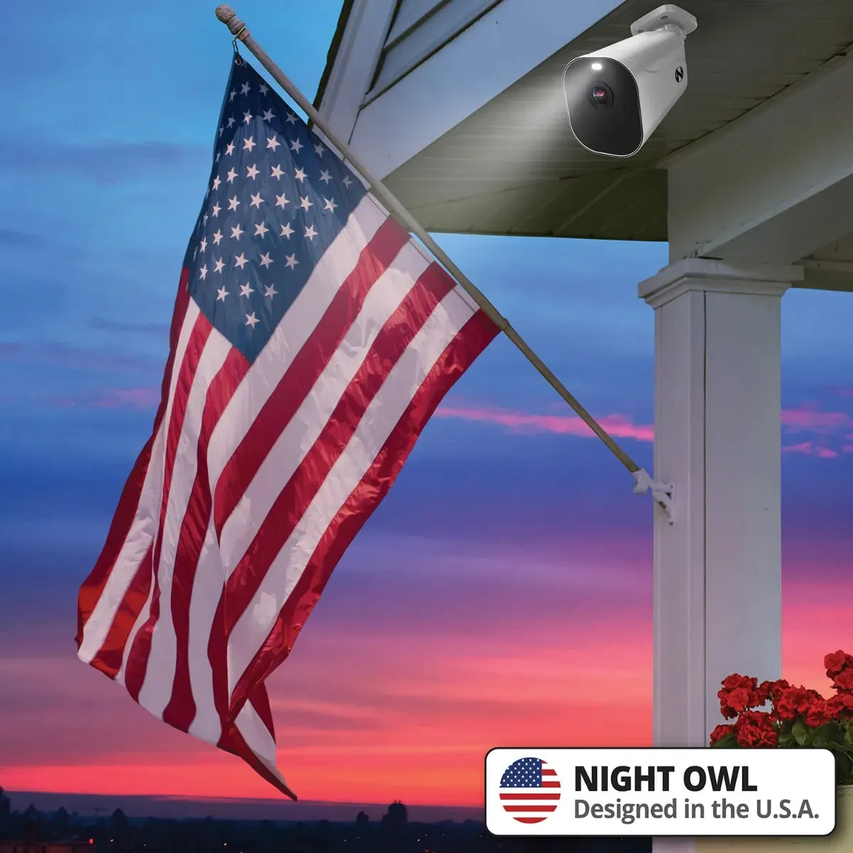 Wide Angle Wi-Fi IP Plug In 1080p Spotlight Camera with 2-Way Audio - White