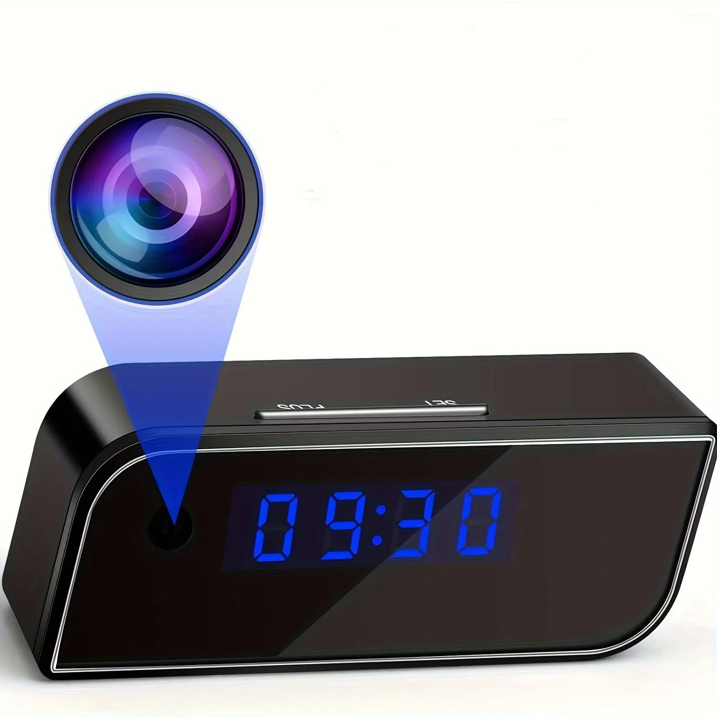 WiFi 4K Camera HD 1080P Mini DV Alarm Clock SpyCam Indoor Home Security Cam Clock Wireless Remote Live View Video Recorder 140 Wide Angle Night Vision Motion Detection Sensor For Home, Office, Warehouse