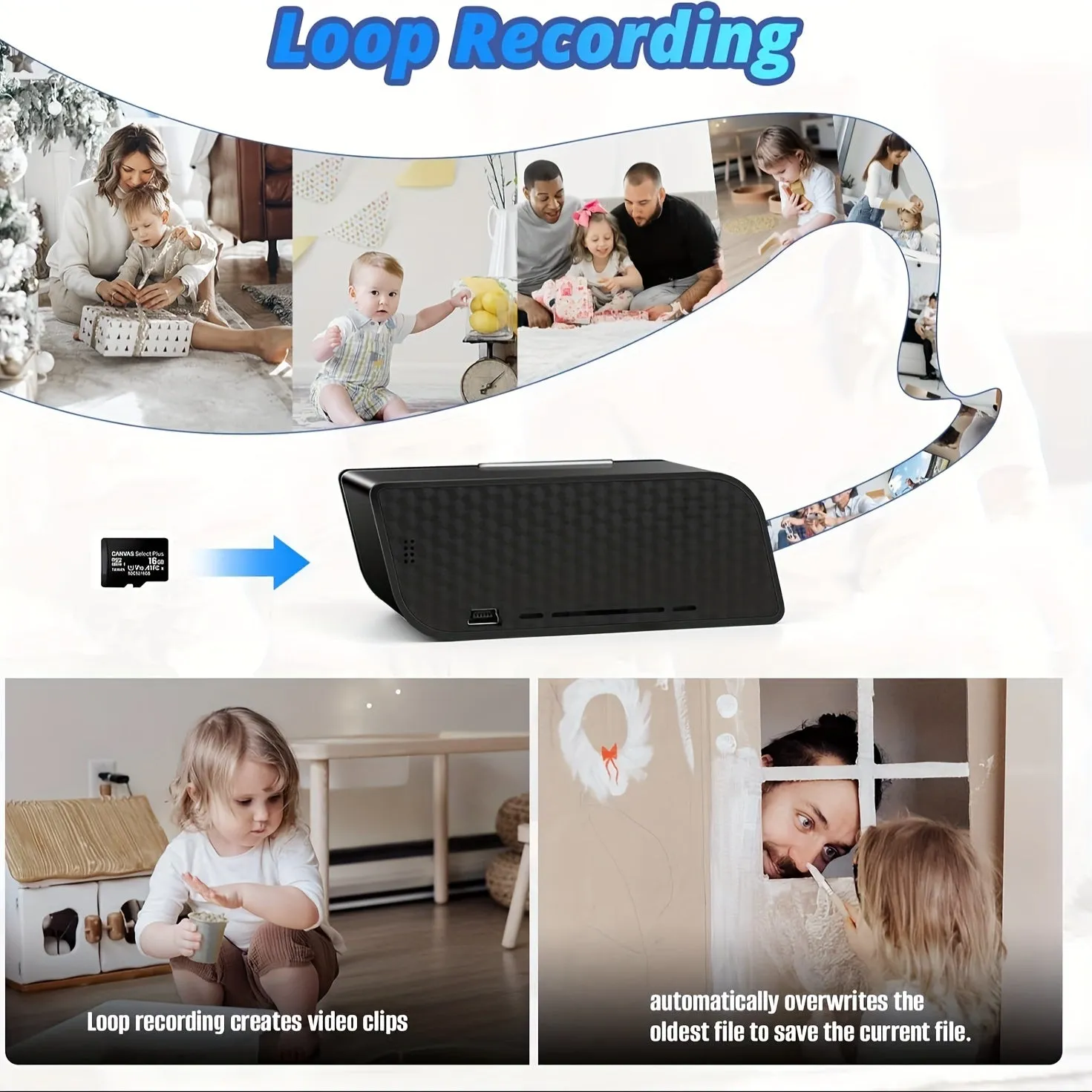 WiFi 4K Camera HD 1080P Mini DV Alarm Clock SpyCam Indoor Home Security Cam Clock Wireless Remote Live View Video Recorder 140 Wide Angle Night Vision Motion Detection Sensor For Home, Office, Warehouse