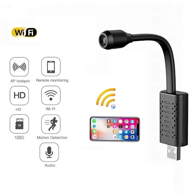 Wifi Mini DIY Camera USB 1080P Camera Motion Detect Home Security -Wifi Mini Camera
