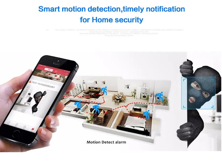Wireless Mini WiFi Camera 960P (HD, Night, CCTV, Motion, Alarm)