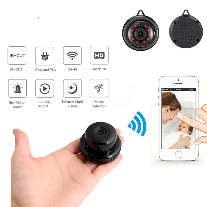 Wireless Mini WiFi Camera 960P (HD, Night, CCTV, Motion, Alarm)