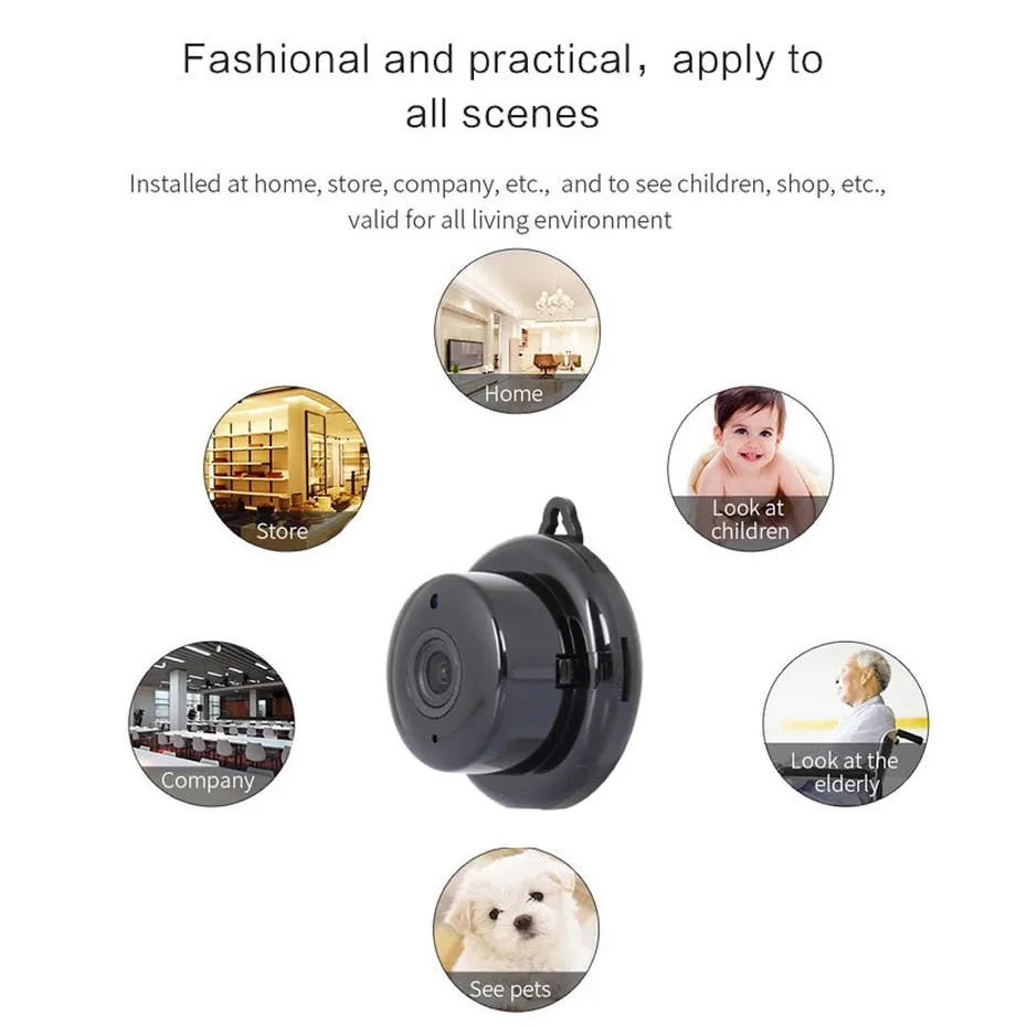 Wireless Mini WiFi Camera 960P (HD, Night, CCTV, Motion, Alarm)