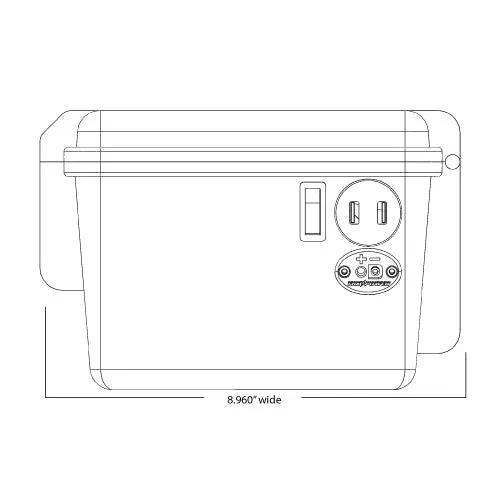 Yak-Power Power Pack Battery Box w/ Integrated USB Charging