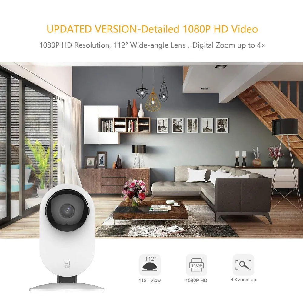 Yi 1080P Thuis Camera Baby Huilen Detectie Cutting-Edge Design Nachtzicht Wifi Wireless Ip Security Surveillance Systeem global