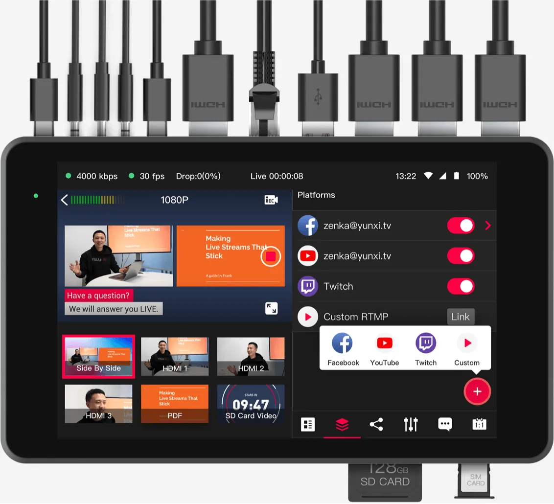 YoloLiv YoloBox Pro Portable Multi-Camera Live Streaming Device