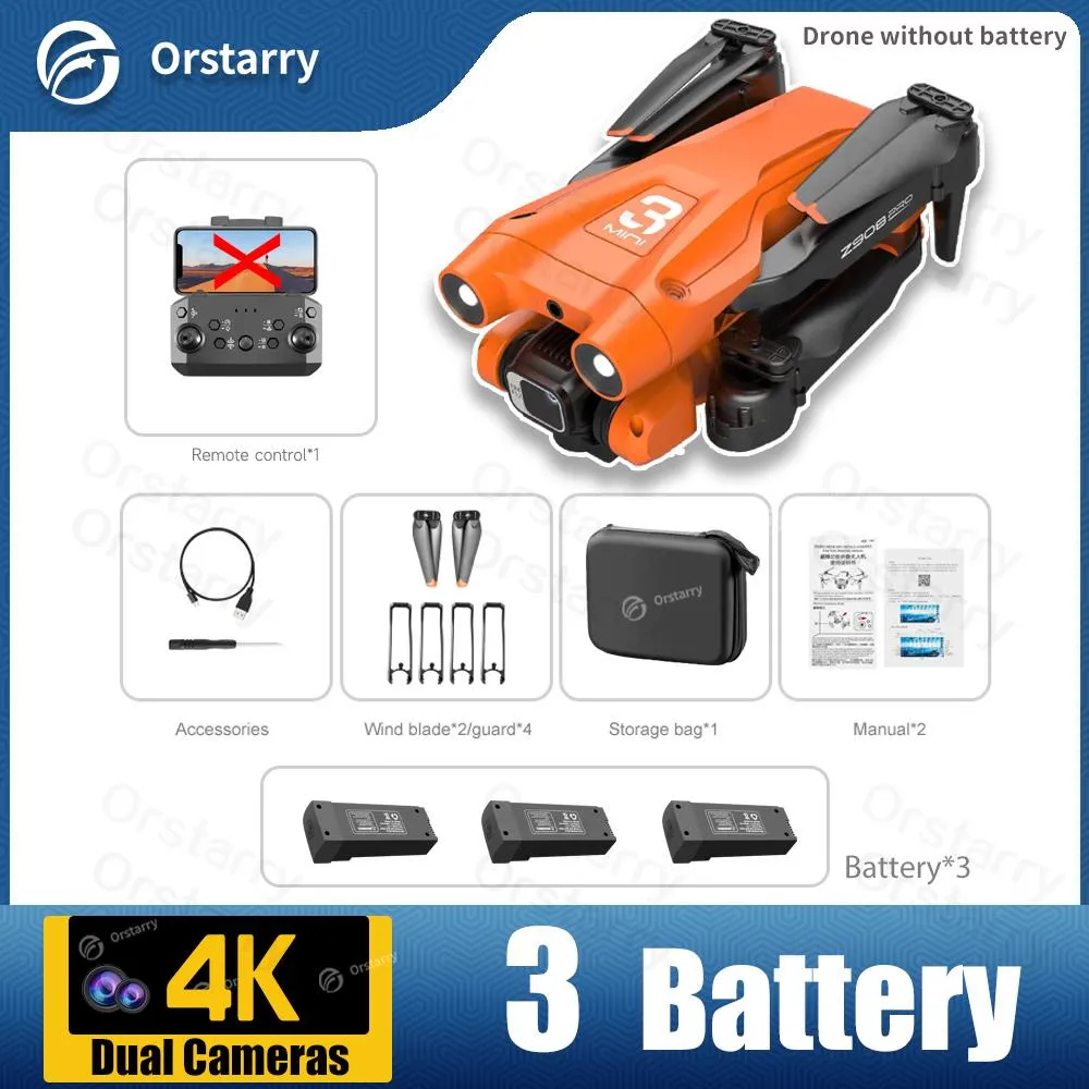 Z908 Drone 4K HD Camera Optical Flow Localization 3-sided Obstacle Avoidance