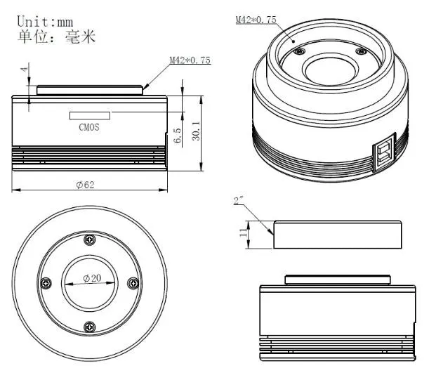 ZWO ASI174MM Monochrome Planetary Imaging Camera